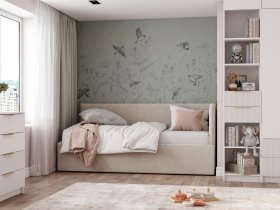 Диван-кровать Бенто (крем) в Тикси - tiksi.mebel-nsk.ru | фото