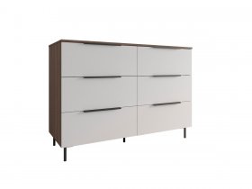 Комод 1300 Роза (орех франклин карамельный/бежевый скин) в Тикси - tiksi.mebel-nsk.ru | фото
