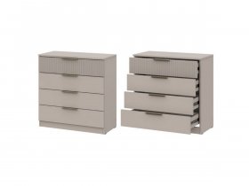 Комод 4 ящика (ЛДСП/МДФ) Эккервуд (меланж) в Тикси - tiksi.mebel-nsk.ru | фото