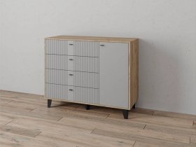 Комод «Катрин-13» (дуб крафт серый/серый) в Тикси - tiksi.mebel-nsk.ru | фото