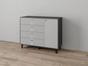 Комод «Катрин-13» (графит/светло-серый) в Тикси - tiksi.mebel-nsk.ru | фото