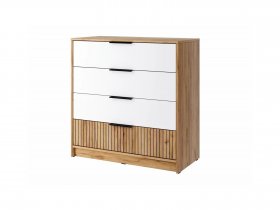 Комод КМ-001 Ивис (дуб крафт золотой/белый) в Тикси - tiksi.mebel-nsk.ru | фото