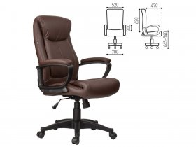 Кресло офисное BRABIX Enter EX-511, коричневое в Тикси - tiksi.mebel-nsk.ru | фото