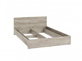 Кровать двухспальная КР-140 Ронда (дуб крафт серый) в Тикси - tiksi.mebel-nsk.ru | фото