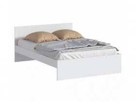 Кровать двуспальная 1,4м Бруклин СБ-3353 (белый) в Тикси - tiksi.mebel-nsk.ru | фото
