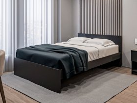 Кровать двуспальная 1,4м Бруклин СБ-3353 (диамант серый) в Тикси - tiksi.mebel-nsk.ru | фото