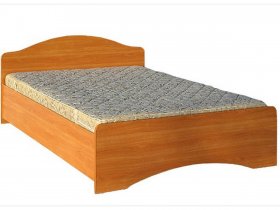 Кровать двуспальная 1,6м-1 (круглая спинка) в Тикси - tiksi.mebel-nsk.ru | фото