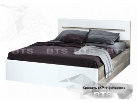 Кровать двуспальная 1,6 м  Наоми КР-11 в Тикси - tiksi.mebel-nsk.ru | фото
