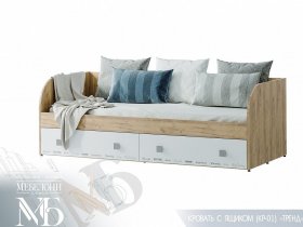 Кровать с ящиками Тренд КР-01 в Тикси - tiksi.mebel-nsk.ru | фото