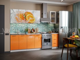 Кухонный гарнитур Апельсин в Тикси - tiksi.mebel-nsk.ru | фото