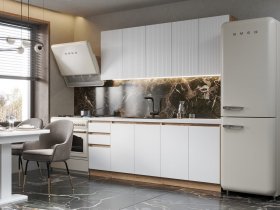 Кухонный гарнитур Ника 2,0 м (белый) в Тикси - tiksi.mebel-nsk.ru | фото