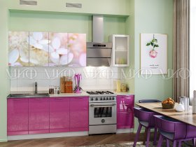 Кухонный гарнитур Вишневый цвет в Тикси - tiksi.mebel-nsk.ru | фото