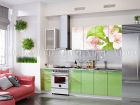 Кухонный гарнитур Яблоневый цвет в Тикси - tiksi.mebel-nsk.ru | фото