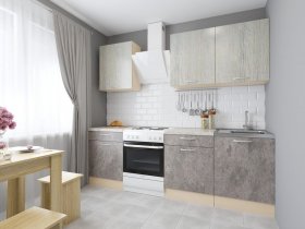 Модульная кухня Йота (пикард/цемент) в Тикси - tiksi.mebel-nsk.ru | фото