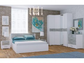 Модульная спальня Бьянка (белый/бетон) в Тикси - tiksi.mebel-nsk.ru | фото