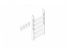 Пакет №10 Прямая лестница и опоры для двухъярусной кровати Соня в Тикси - tiksi.mebel-nsk.ru | фото