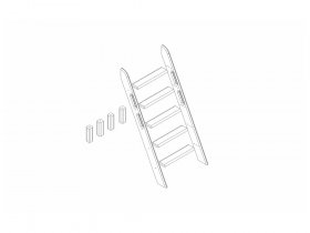 Пакет №11 Наклонная лестница и опоры для двухъярусной кровати Соня в Тикси - tiksi.mebel-nsk.ru | фото