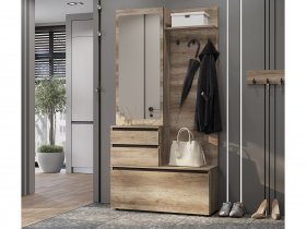 Прихожая ПР-04 Энигма (венге/дуб каньон) в Тикси - tiksi.mebel-nsk.ru | фото