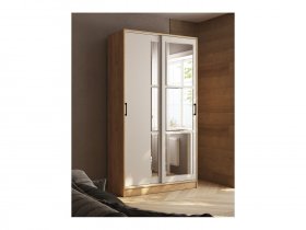 Шкаф-купе 1,2м «Стиль-2» (дуб крафт золотой/кашемир) в Тикси - tiksi.mebel-nsk.ru | фото