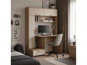 Стол письменный Лайт 03.243  (плэйн/сатин) в Тикси - tiksi.mebel-nsk.ru | фото