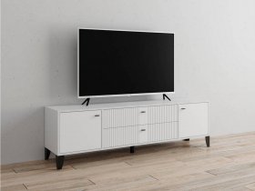 Тумба под ТВ Парус-10 (белый/белый снег) в Тикси - tiksi.mebel-nsk.ru | фото