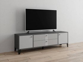 Тумба под ТВ Парус-10 (графит/светло-серый) в Тикси - tiksi.mebel-nsk.ru | фото