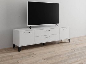 Тумба под ТВ Парус-13 (белый) в Тикси - tiksi.mebel-nsk.ru | фото