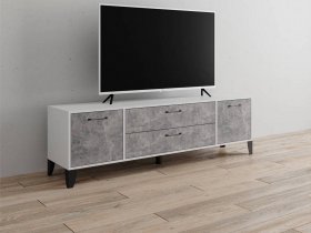 Тумба под ТВ Парус-13 (белый/ателье светлое) в Тикси - tiksi.mebel-nsk.ru | фото